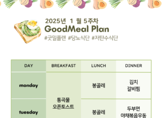 당뇨 전단계 식단 관리 가이드 – 2025년 1월 5주차 굿밀플랜 당뇨-전단계-식단-prediabetes-diet-plan-2025-01-w5