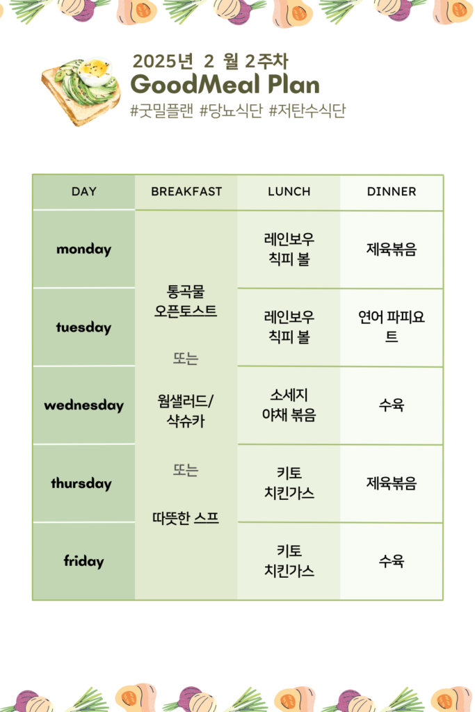 당뇨-식단표-diabetic-meal-plan-2025년-2월-2주차
