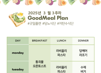 혈당 관리 식단 – 굿밀플랜 2025년 3월 3주차 혈당-관리-식단-diabetic-meal-2025-3월-3주